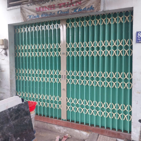 Cửa kéo xanh
